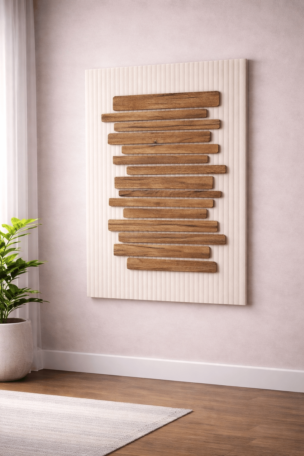 لوحة جدارية بتصميم هندسي عصري وأنيق - صورة 1
