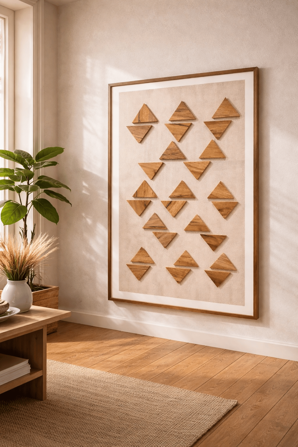 لوحة جدارية بتصميم هندسي عصري وأنيق - صورة 1