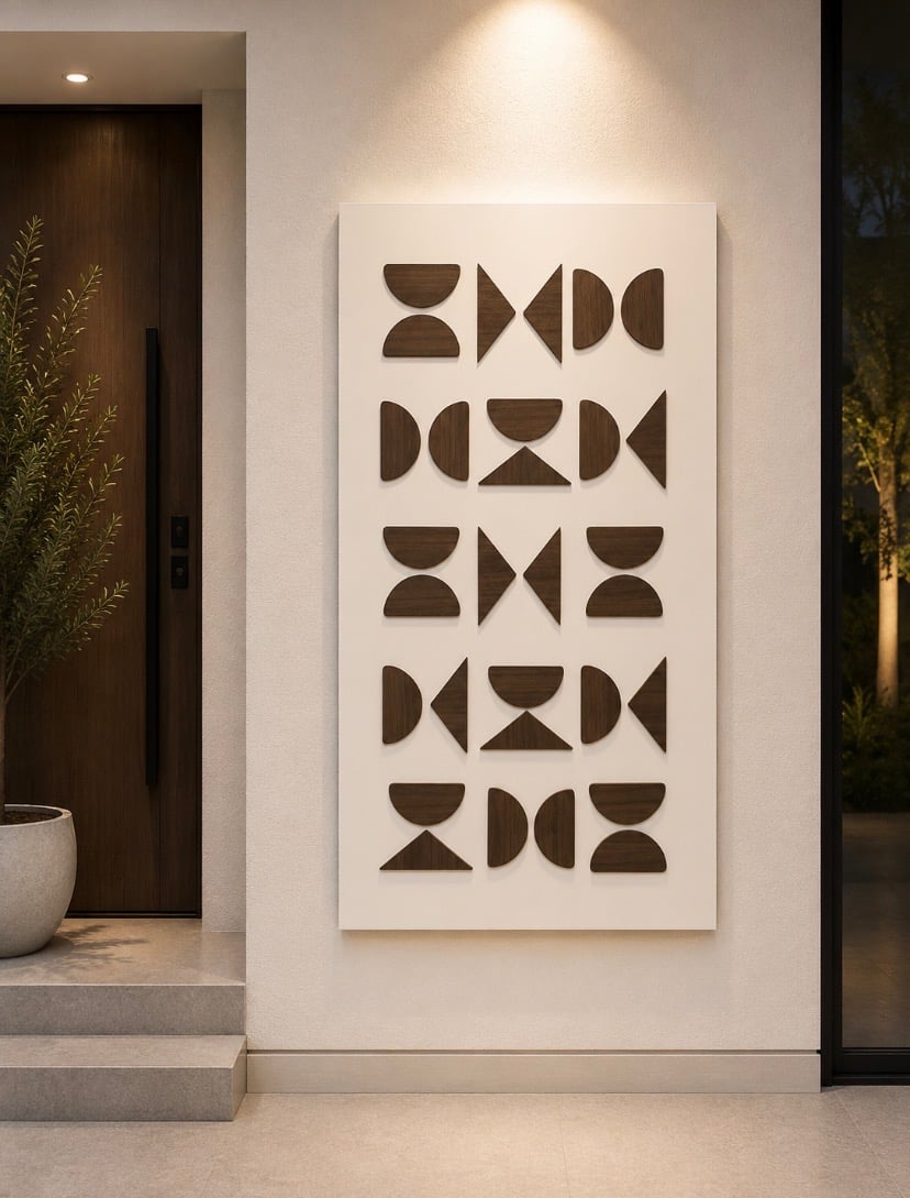 لوحة جدارية بتصميم هندسي عصري وأنيق - صورة 2