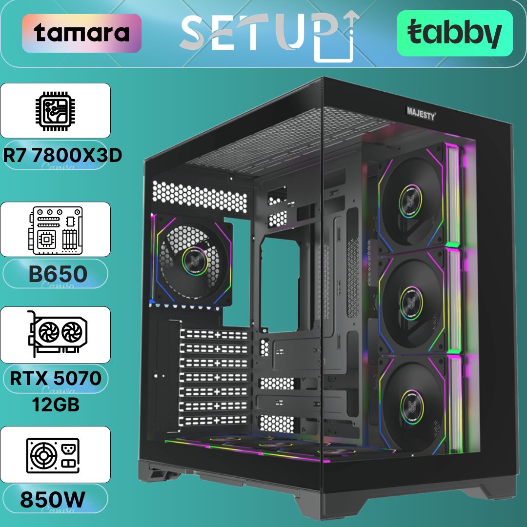 R7 7800X3D 5070 12GB (DDR5) - صورة 1