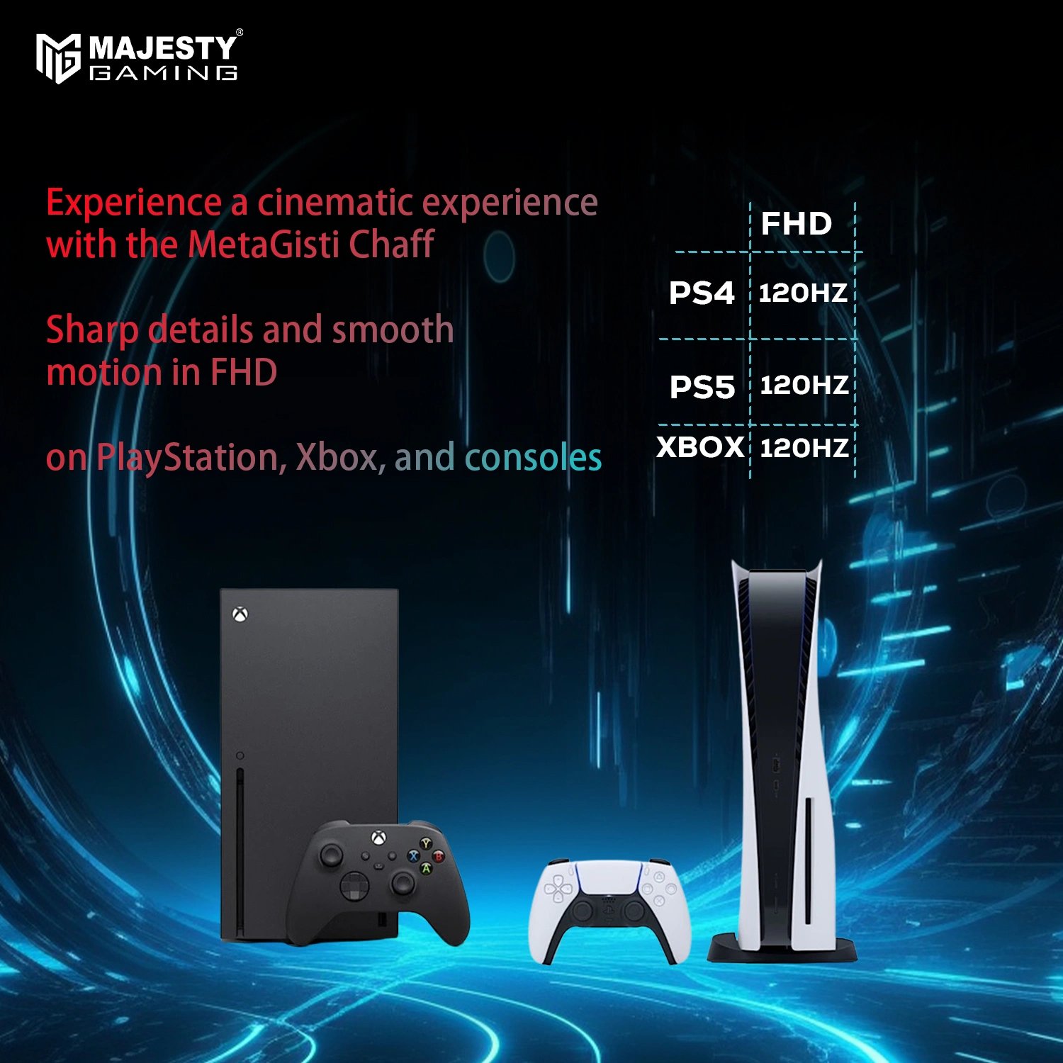 شاشة ألعاب ماجيستي 27 بوصة – FHD 1920×1080، 144Hz، 1ms، IPS، HDR، G-SYNC & FreeSync - صورة 7