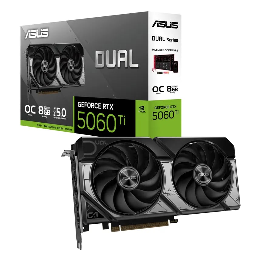 ASUS DUAL RTX 5060 TI 8GB OC كرت شاشه - صورة 1
