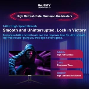 شاشة ألعاب ماجيستي 27 بوصة – FHD 1920×1080، 144Hz، 1ms، IPS، HDR، G-SYNC & FreeSync - صورة 6