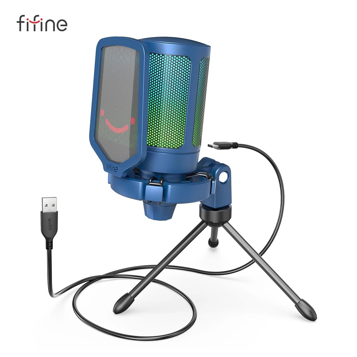 ميكروفون FIFINE A6V USB للألعاب والبث - RGB - صورة 2