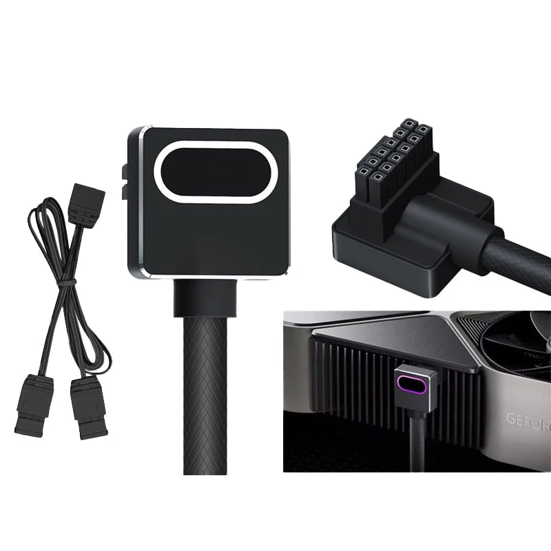 UPSIREN – كابل طاقة 16Pin ARGB لكرت الشاشة بزاوية 90 درجة - صورة 3