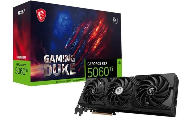 MSI RTX 5060 TI GAMING DUKE (3X-8GB -OC) كرت شاشه - صورة 1