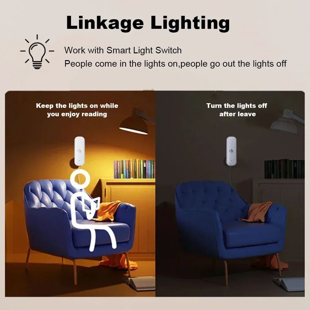 مستشعر الحركة الذكي Multi-Sensor 4-in-1 (حركة، إضاءة، حرارة، رطوبة) - بروتوكول ZigBee 3.0 - صورة 5