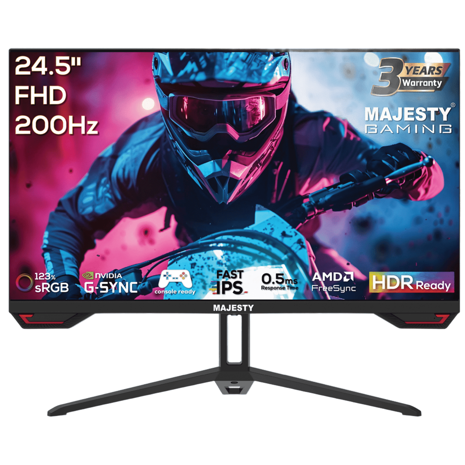 شاشة قيمنق ماجيستي 24.5 بوصة – FHD 1080P، 200Hz، 0.5ms، IPS، HDR، G-SYNC & FreeSync - صورة 1