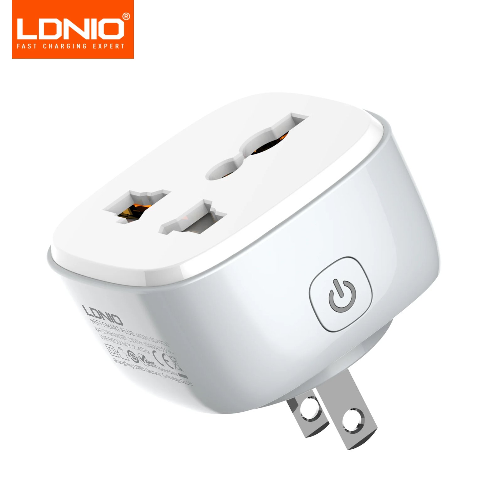 مقبس حائط ذكي LDNIO - تحكم Wi-Fi، زر تشغيل يدوي، ودعم أنظمة المنازل الذكية (Tuya/Google Home) - صورة 5