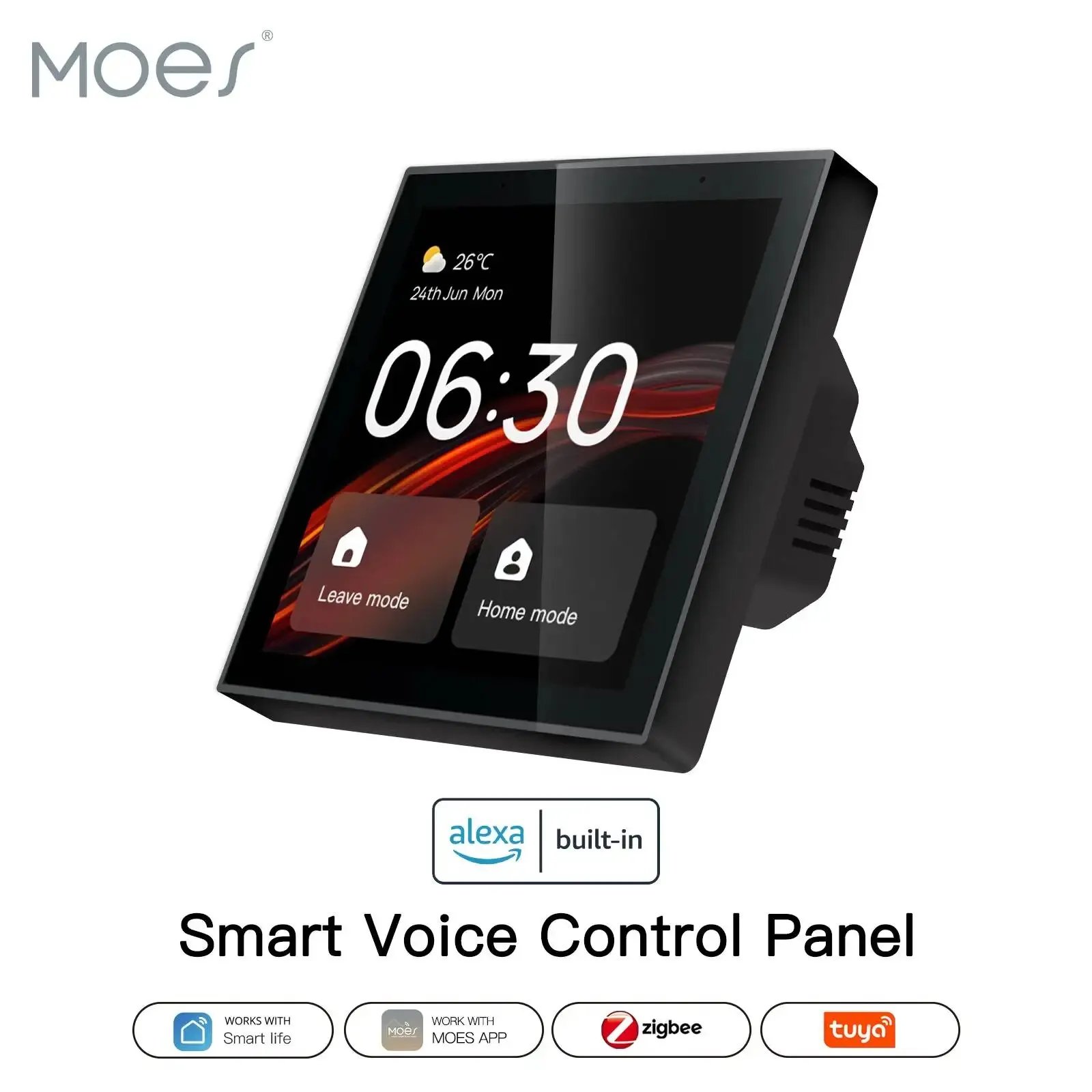 لوحة التحكم المركزية الذكية (Smart Multi-functional Control Panel) - شاشة لمس 4 بوصة مع Alexa وبوابة ZigBee مدمجة - صورة 1