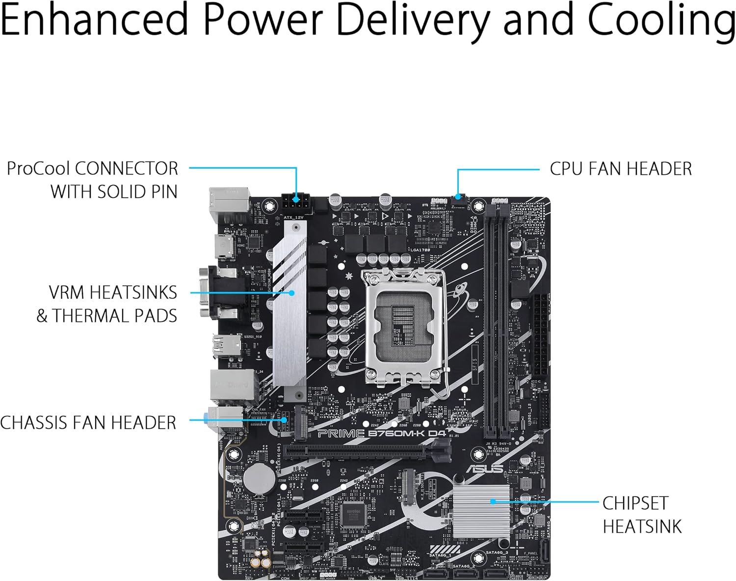 ASUS PRIME B760M-F D4 اللوحة الام - صورة 6
