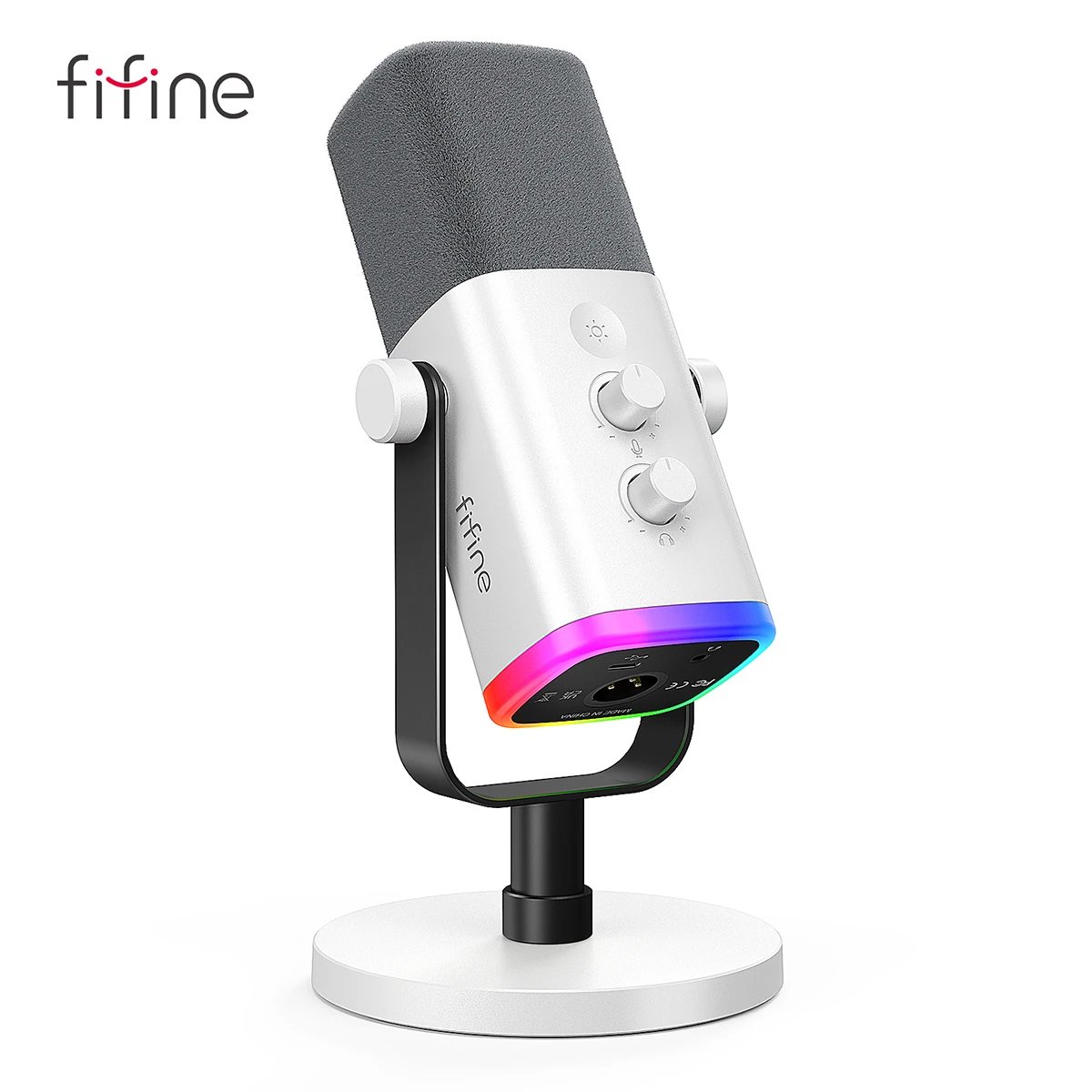 ميكروفون FIFINE USB/XLR ديناميكي للبث والألعاب مع RGB - صورة 4