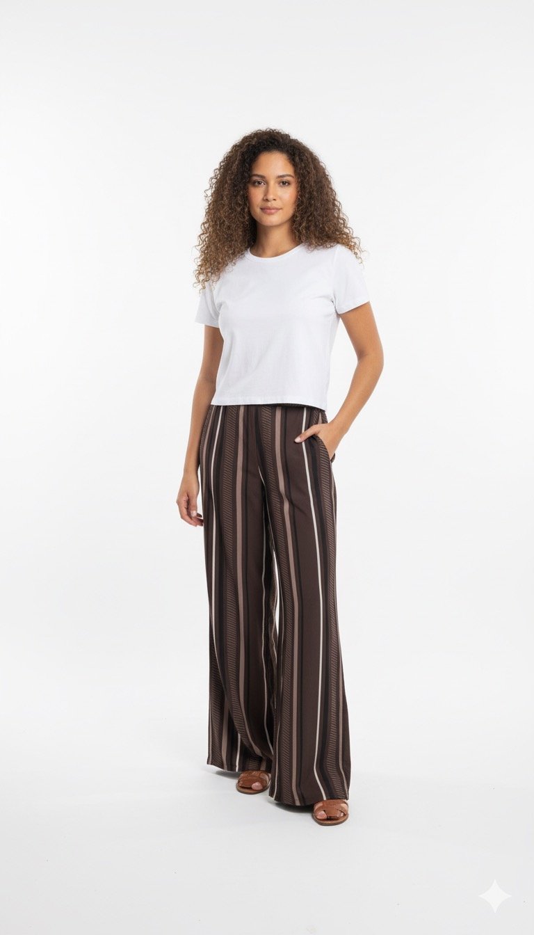Brown Stripes Pants (pre order ) - Image 1