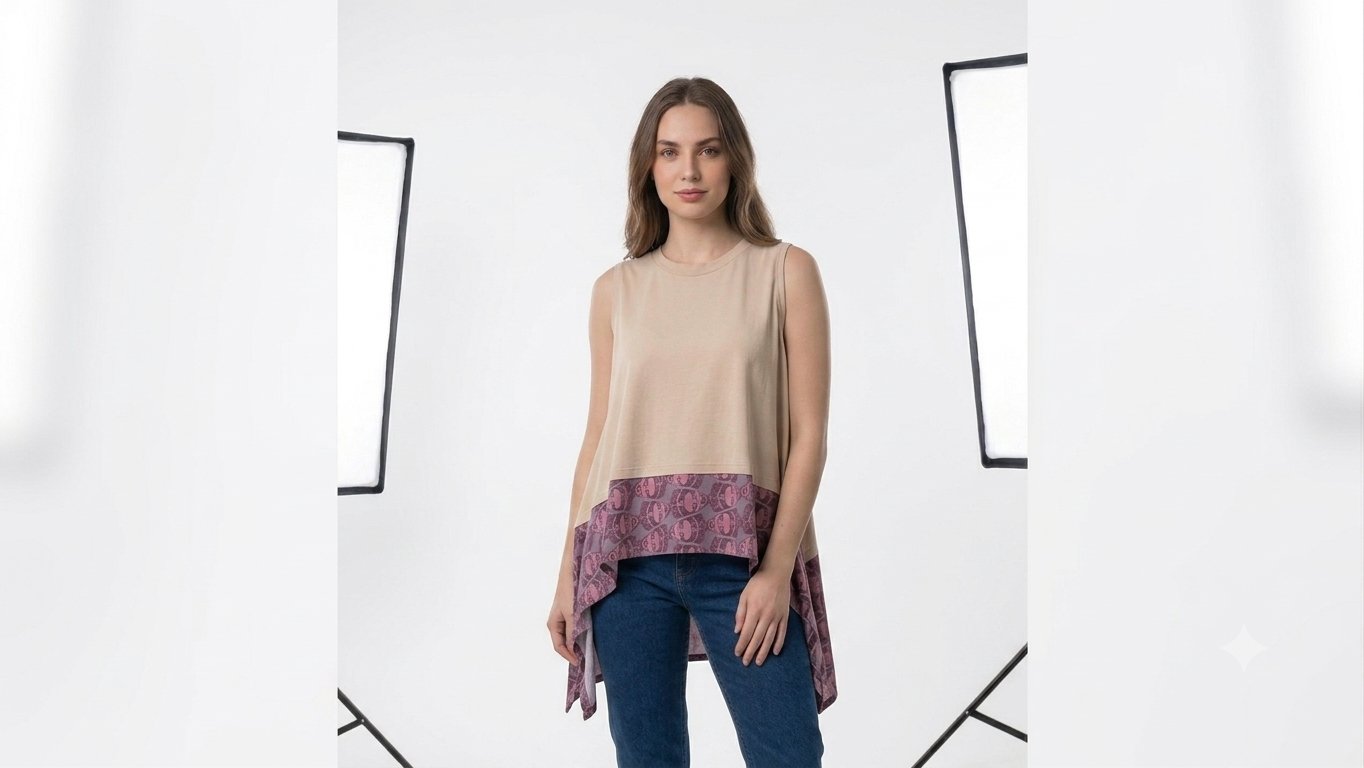 Cotton top with Nefriti print - Image 1