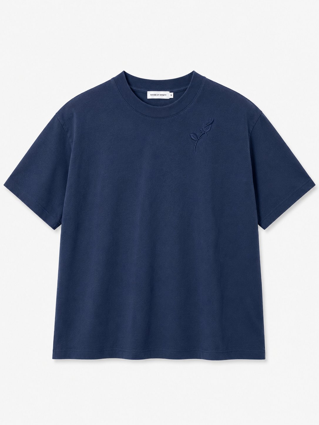 تيشيرت قطني مطرز وردة - صورة 1