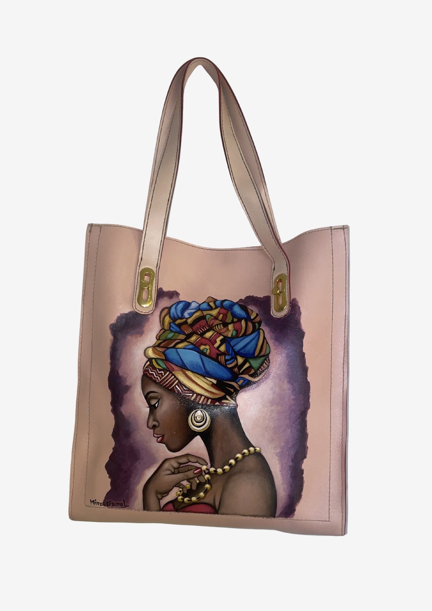Nubian Rose Leather Bag - Image 1