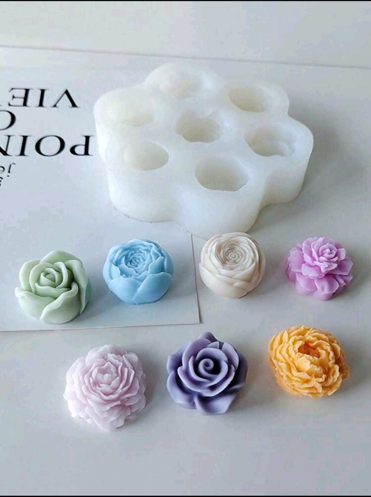 Silicone mold - 6 roses - Image 2