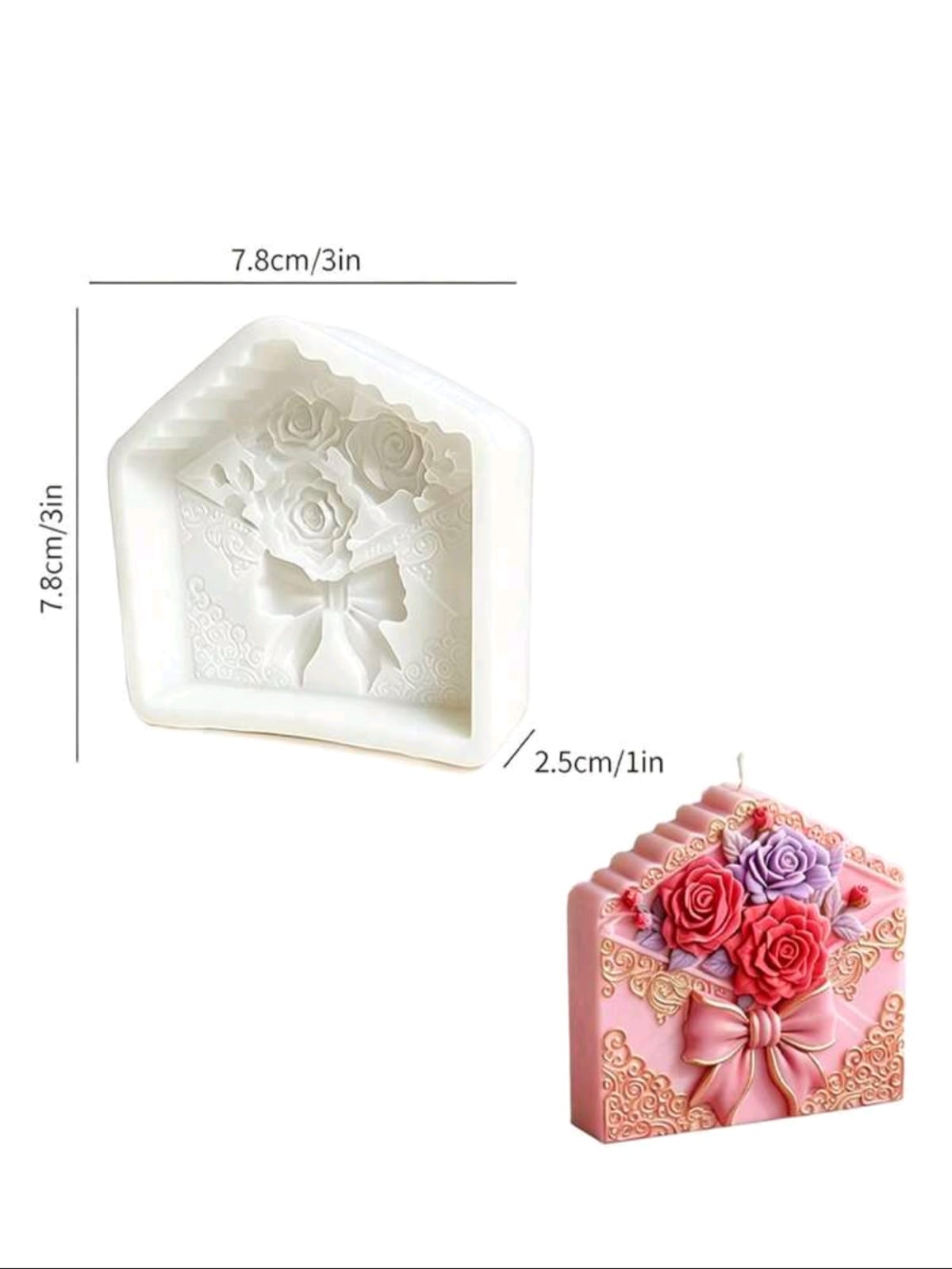Silicone mold - rose envelope - Image 2