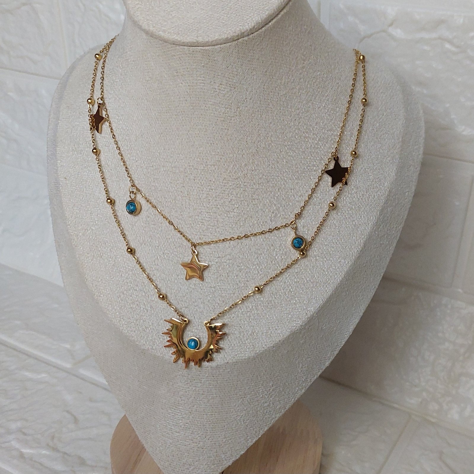 Layered Sun Necklace - صورة 2