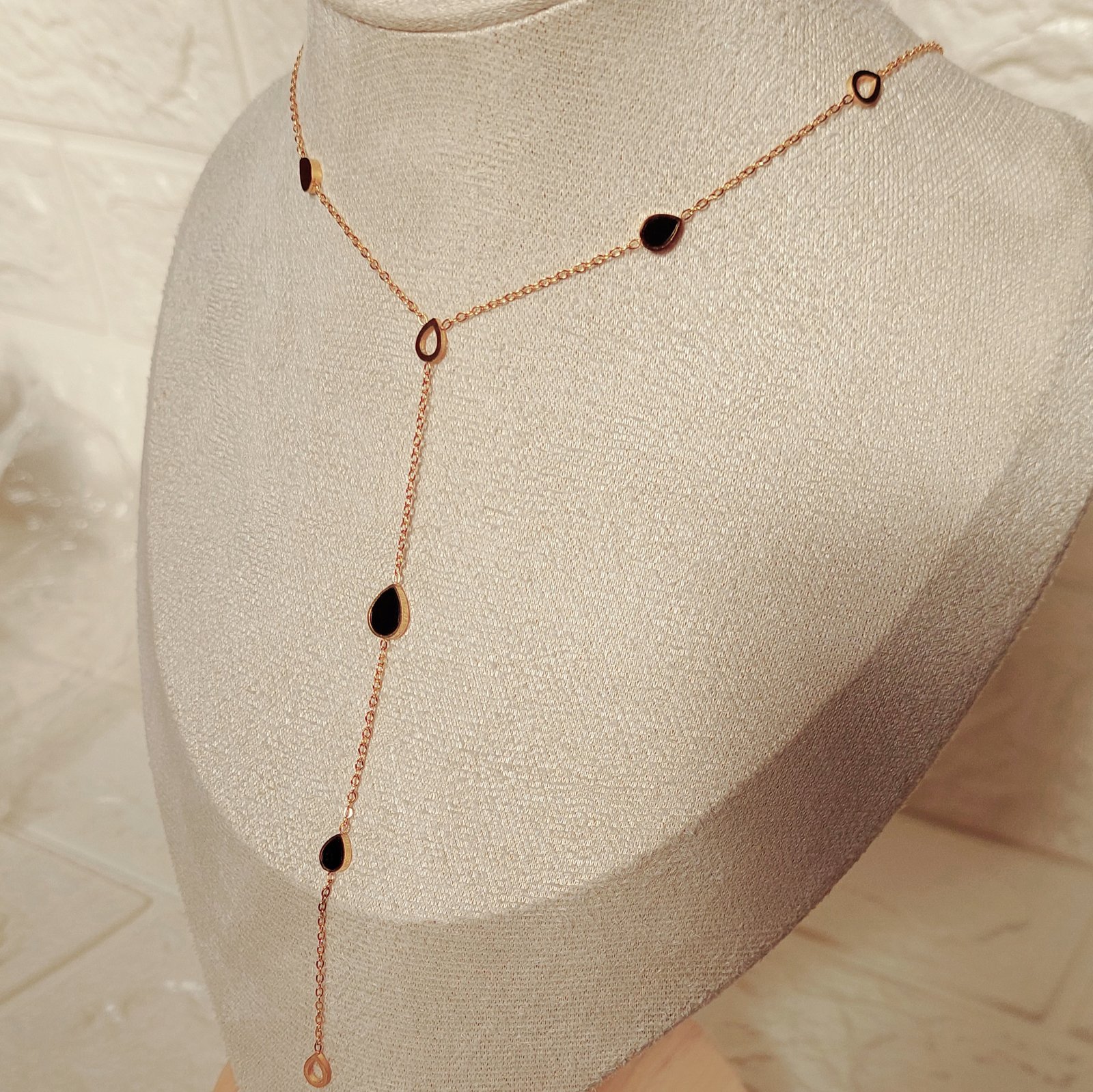 Black Drop Necklace - صورة 1
