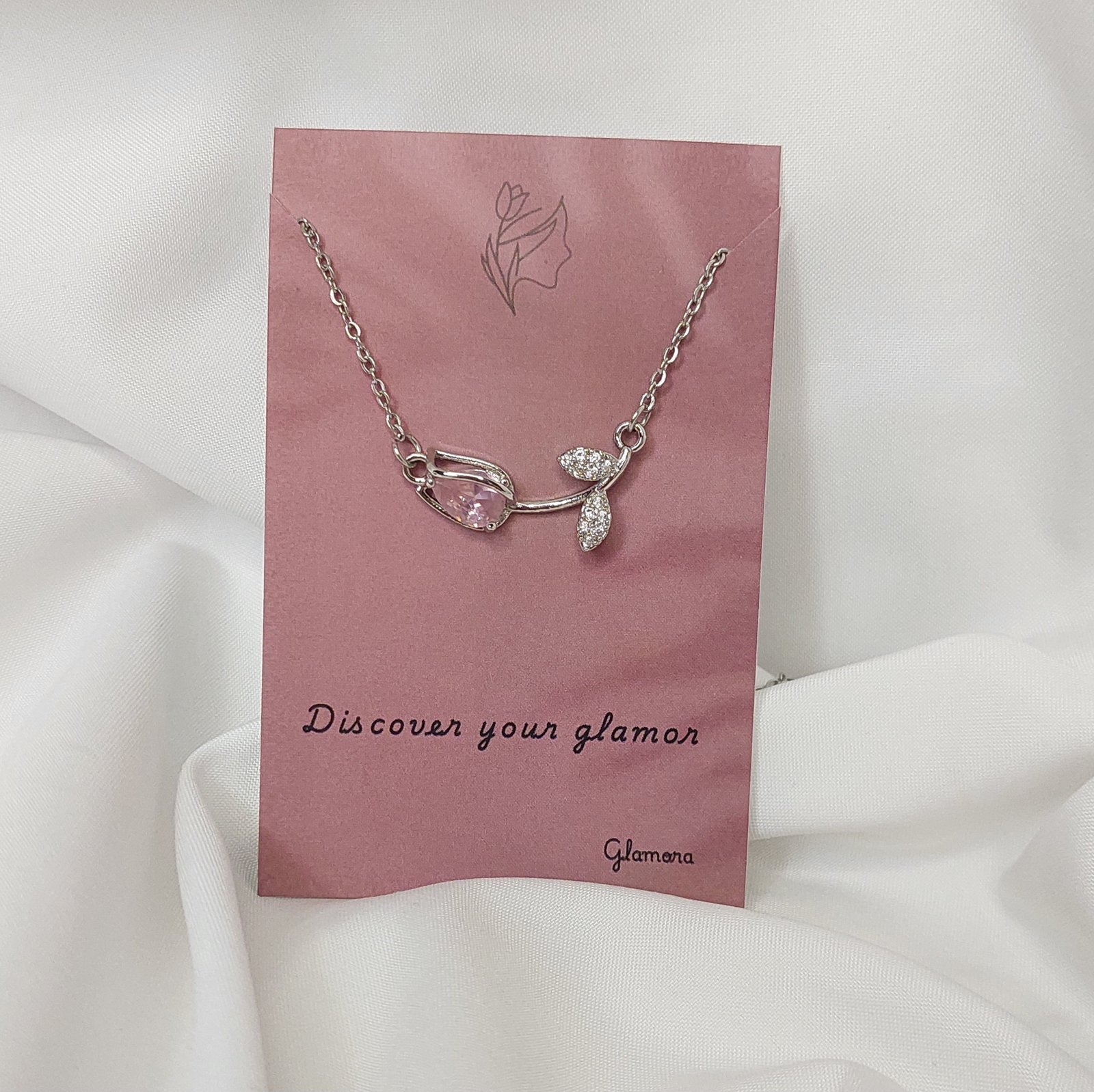 Silver Tulip Necklace - Image 2