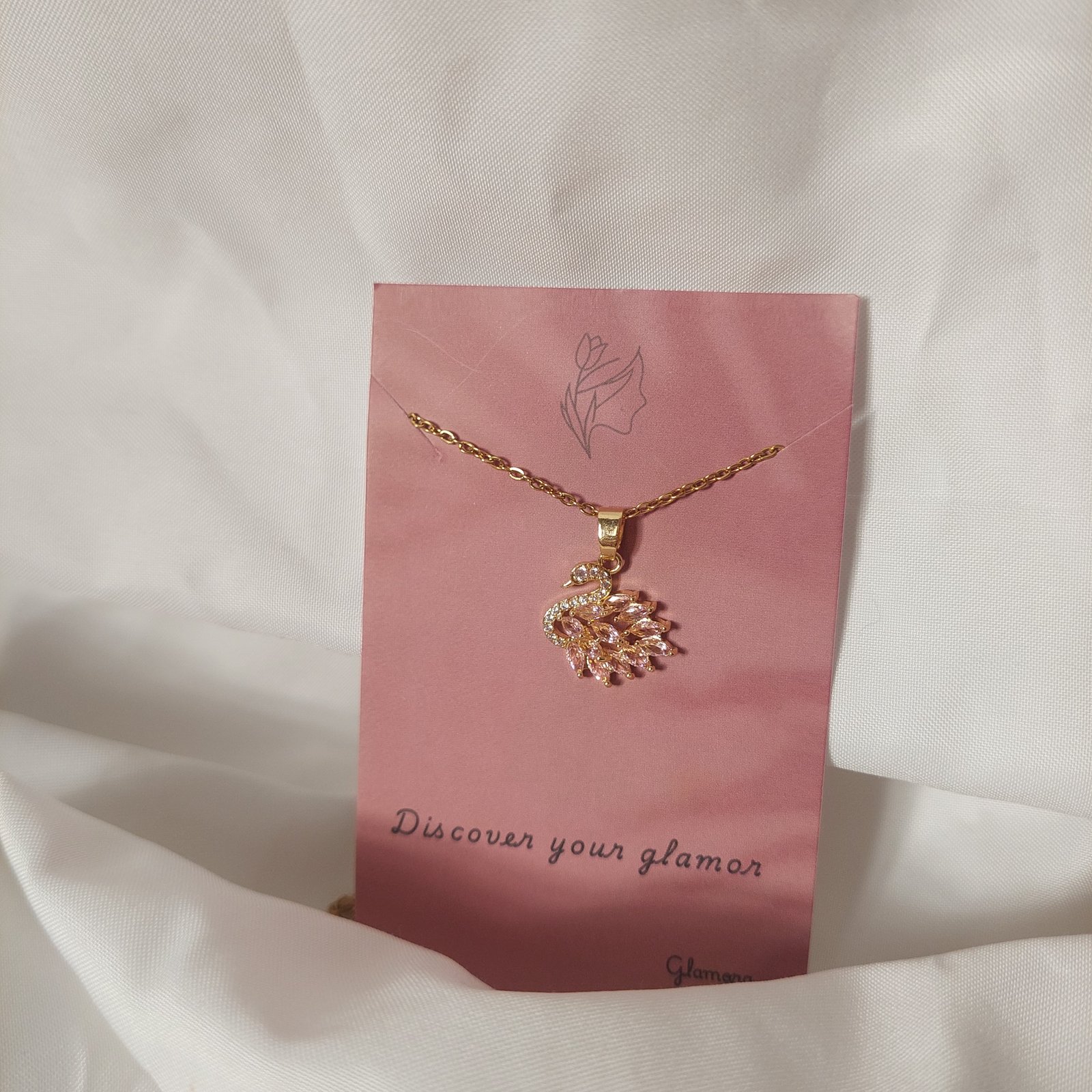Pink Swan Necklace - Image 1