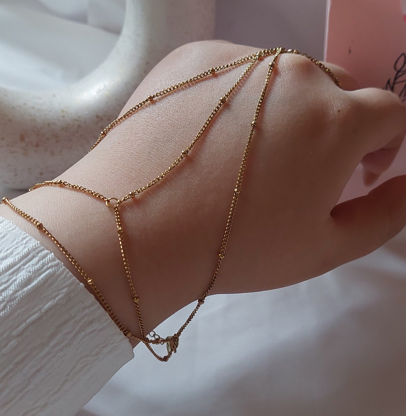 Bold Beaded Hand Chain - Image 1