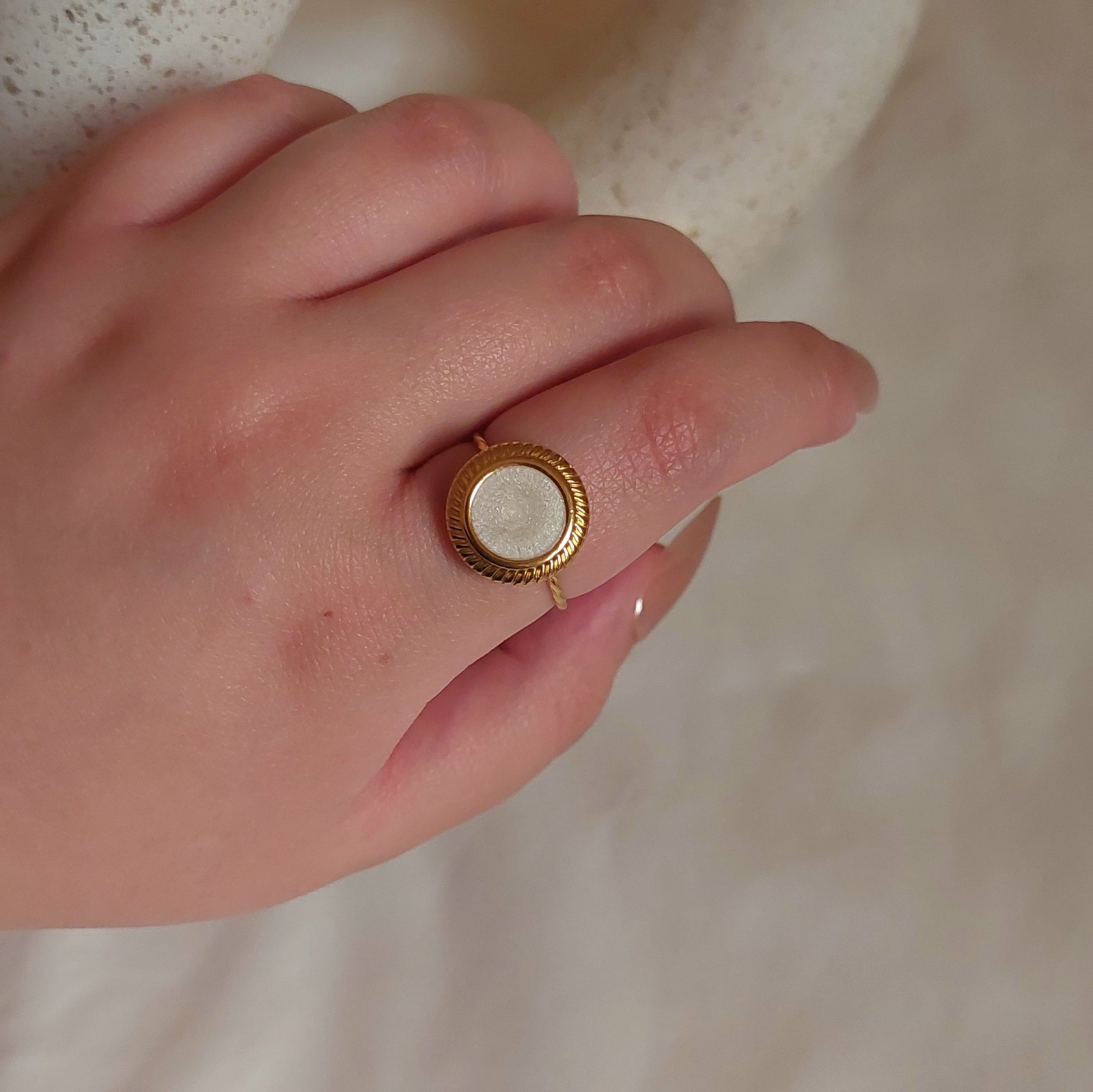 White Circle Ring - Image 2