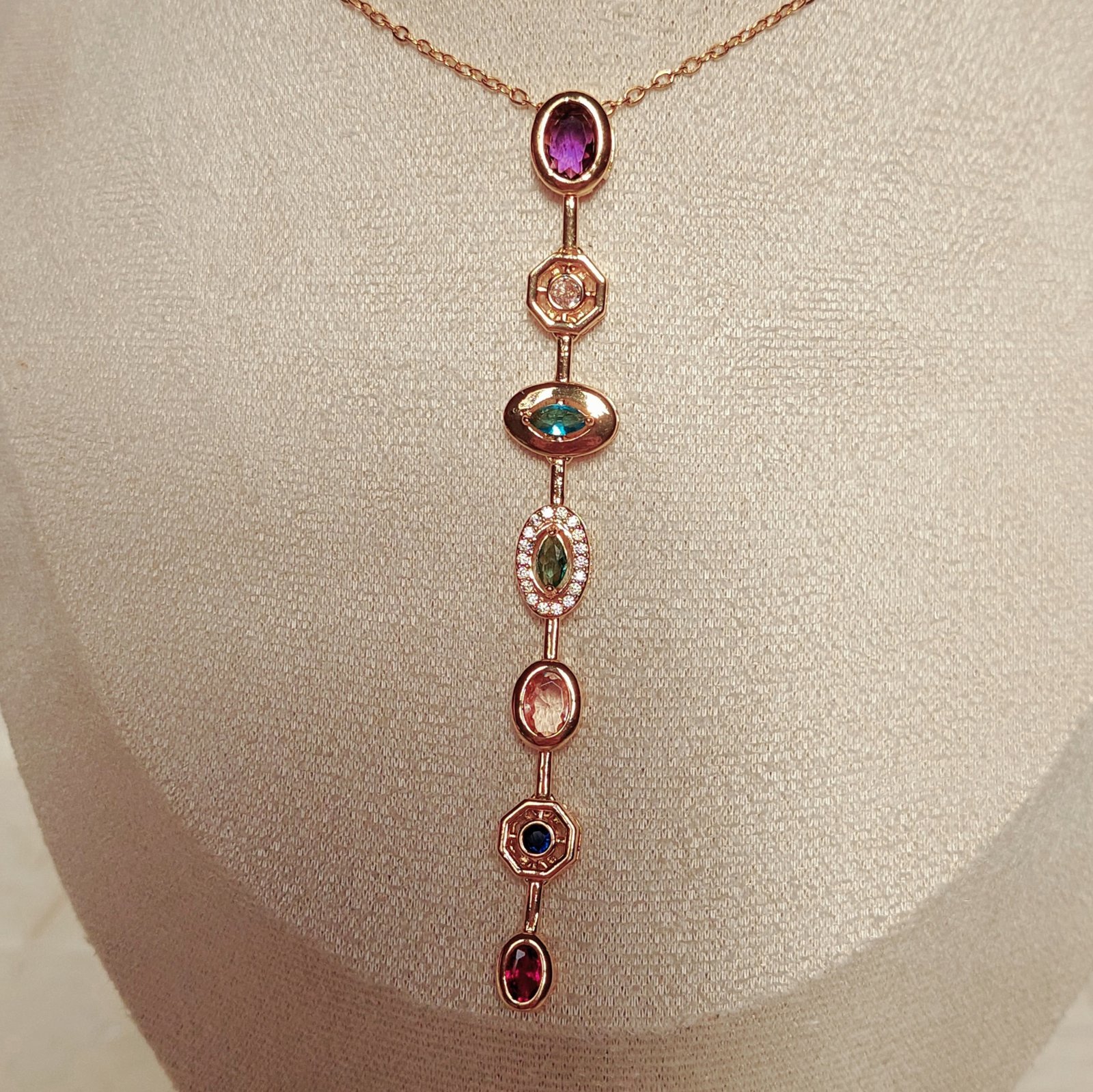  Oval Drop Necklace  - صورة 3