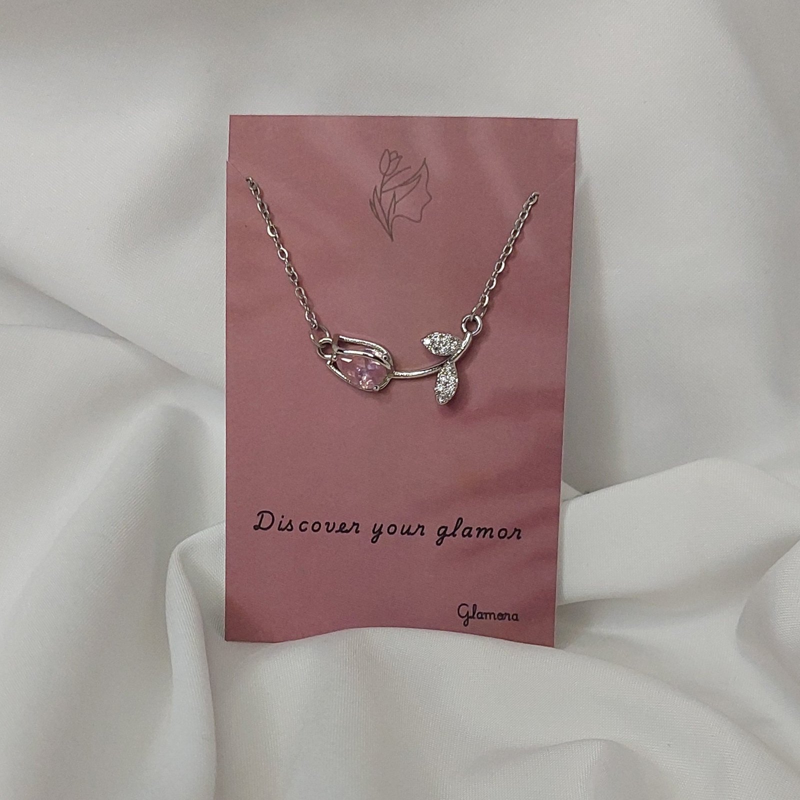 Silver Tulip Necklace - Image 1