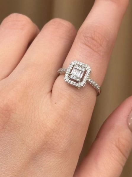 Silver Square Ring - صورة 1