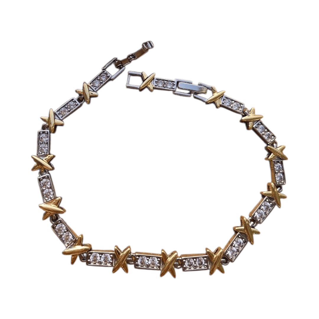 Mixed Tone X Bracelet - Image 1