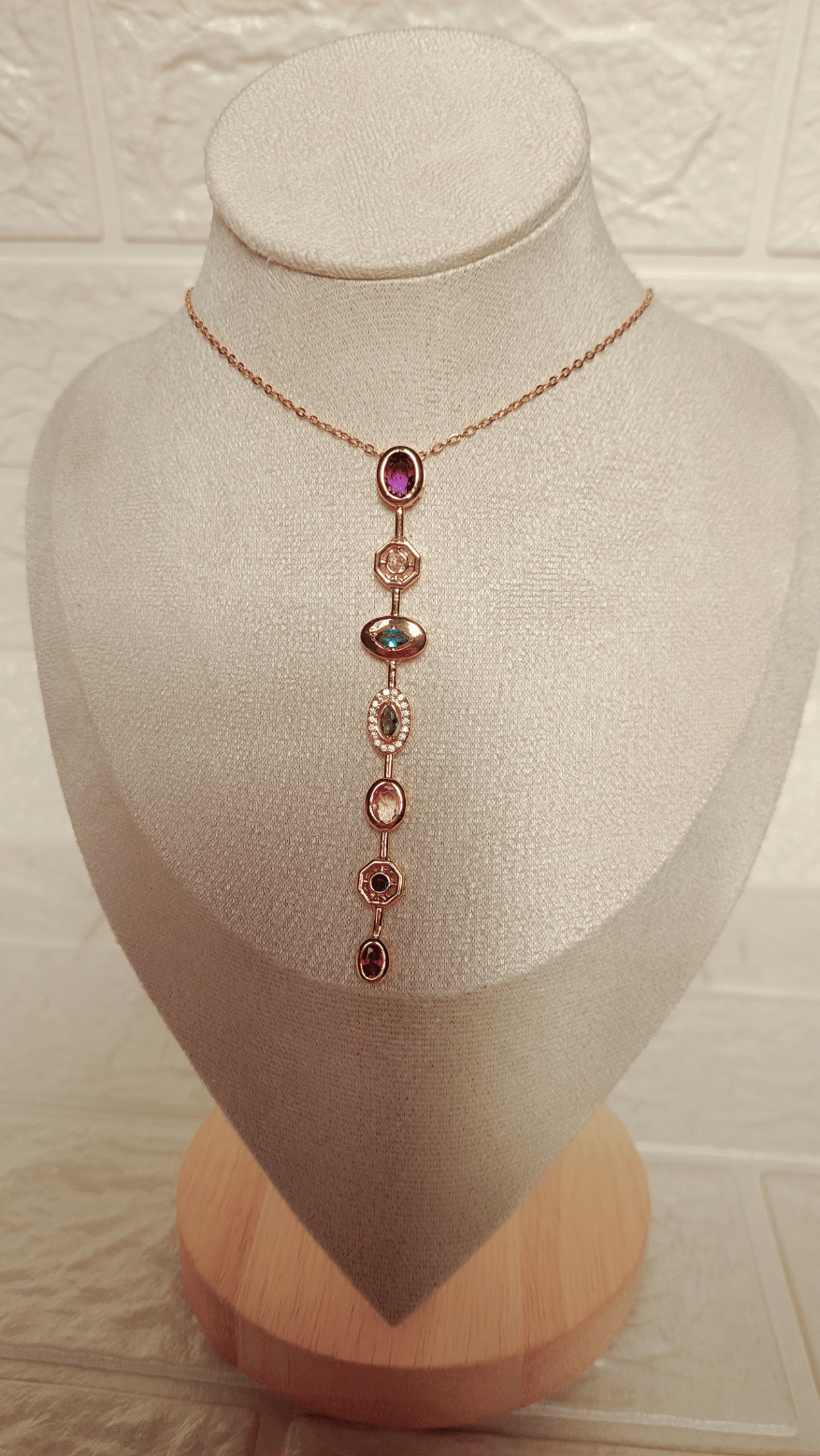  Oval Drop Necklace  - صورة 2