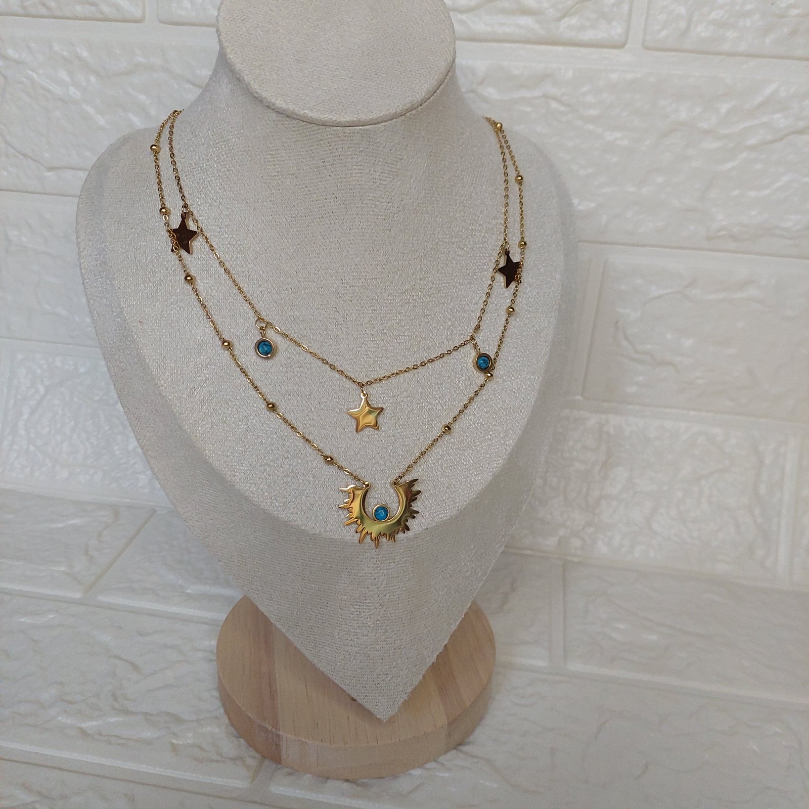 Layered Sun Necklace - صورة 1
