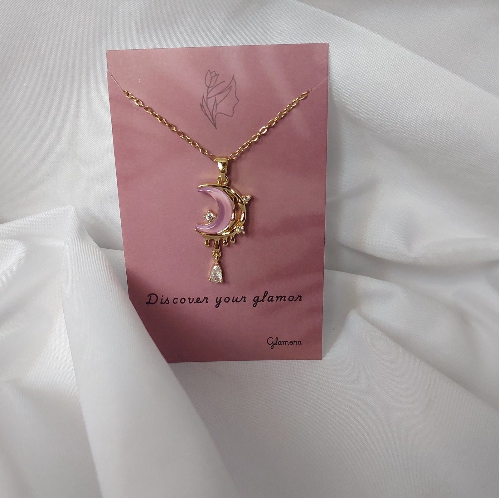 Moon Necklace – Purple - Image 2