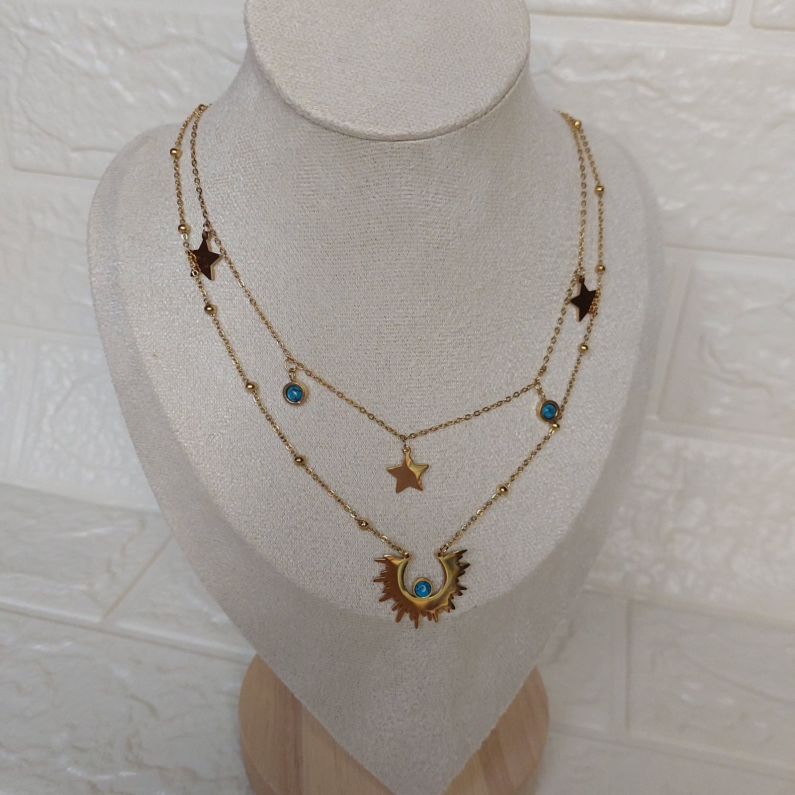 Layered Sun Necklace - صورة 3