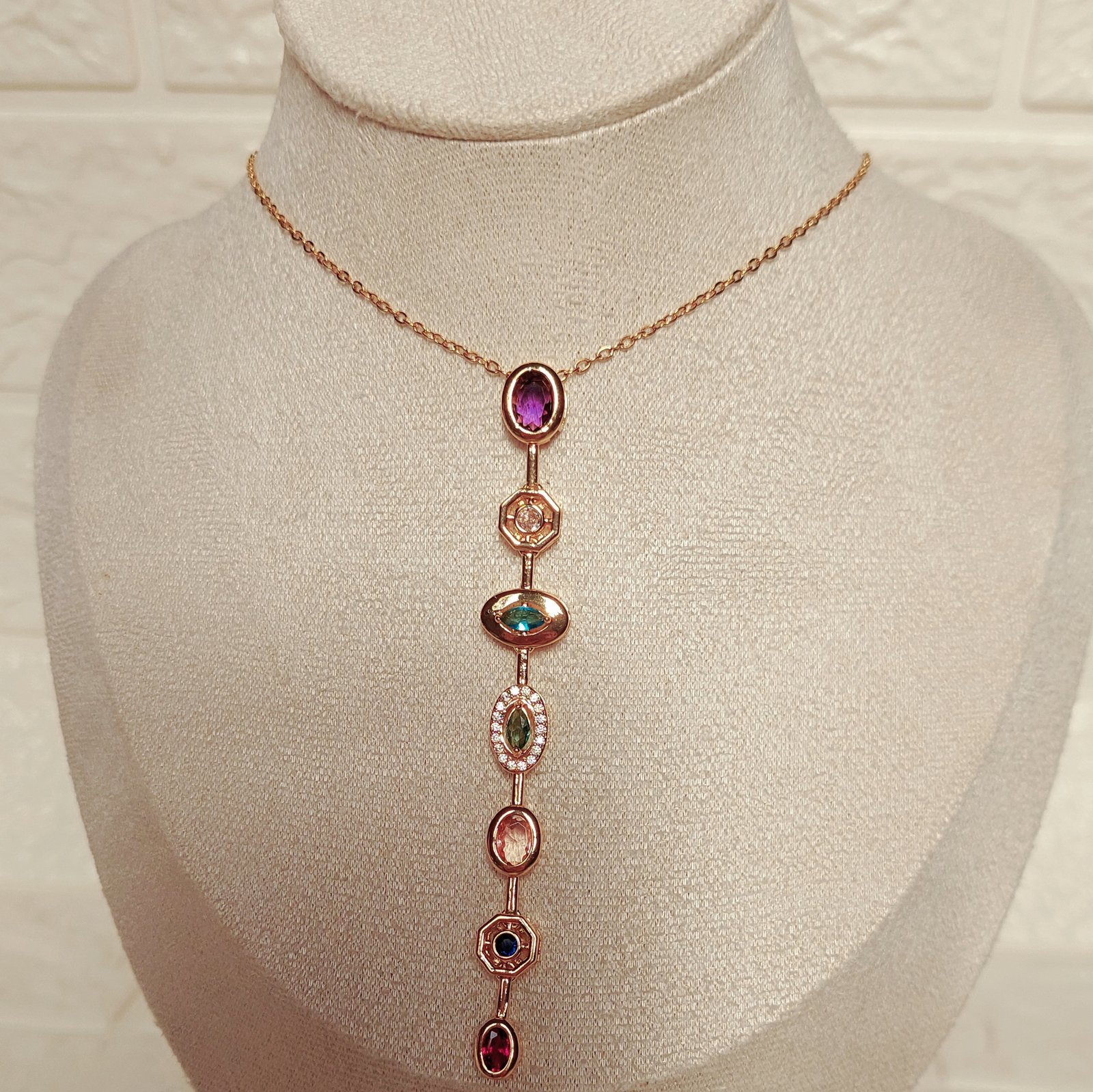  Oval Drop Necklace  - صورة 1