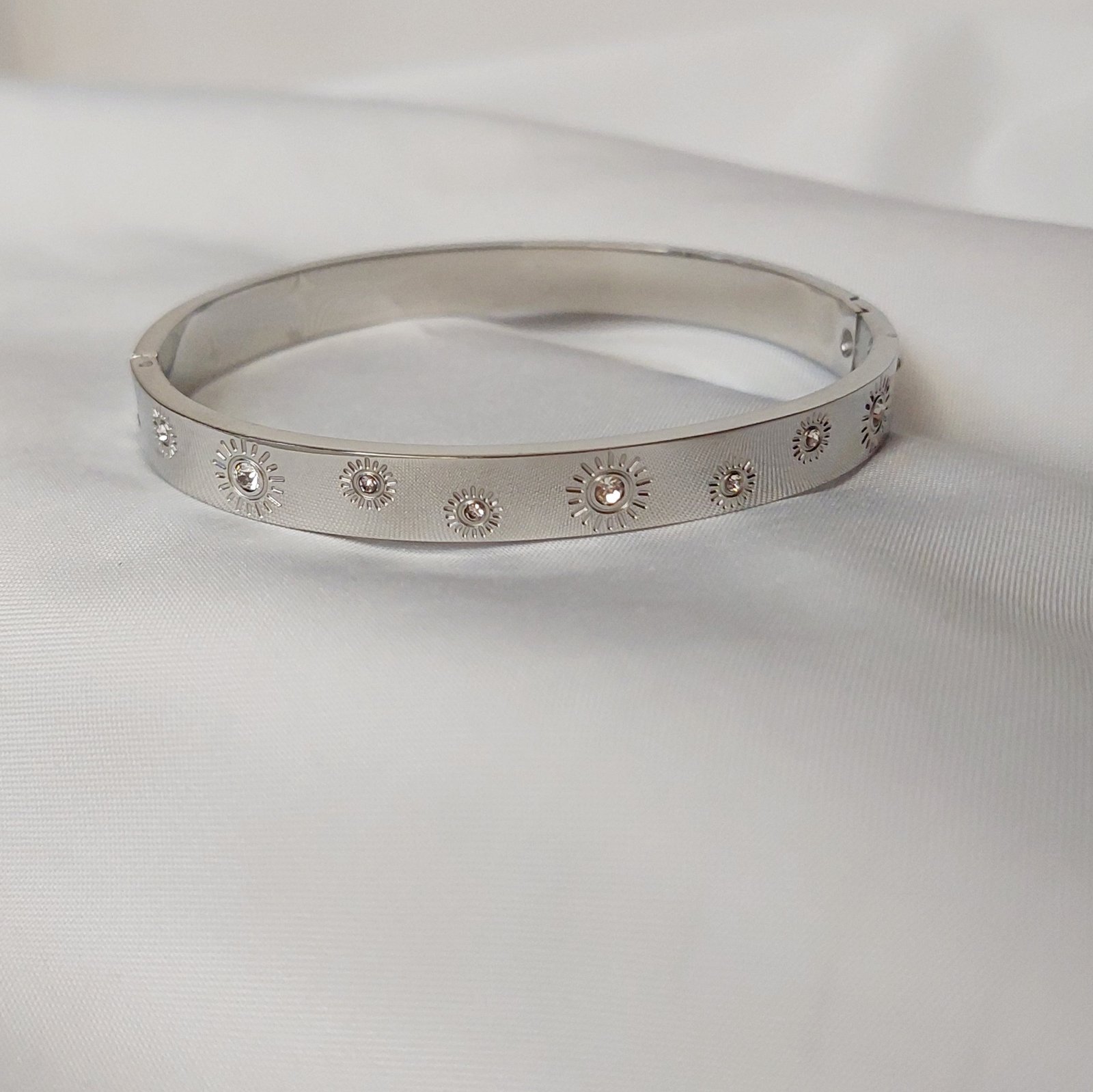Silver Sun Crystal Bracelet - Image 2
