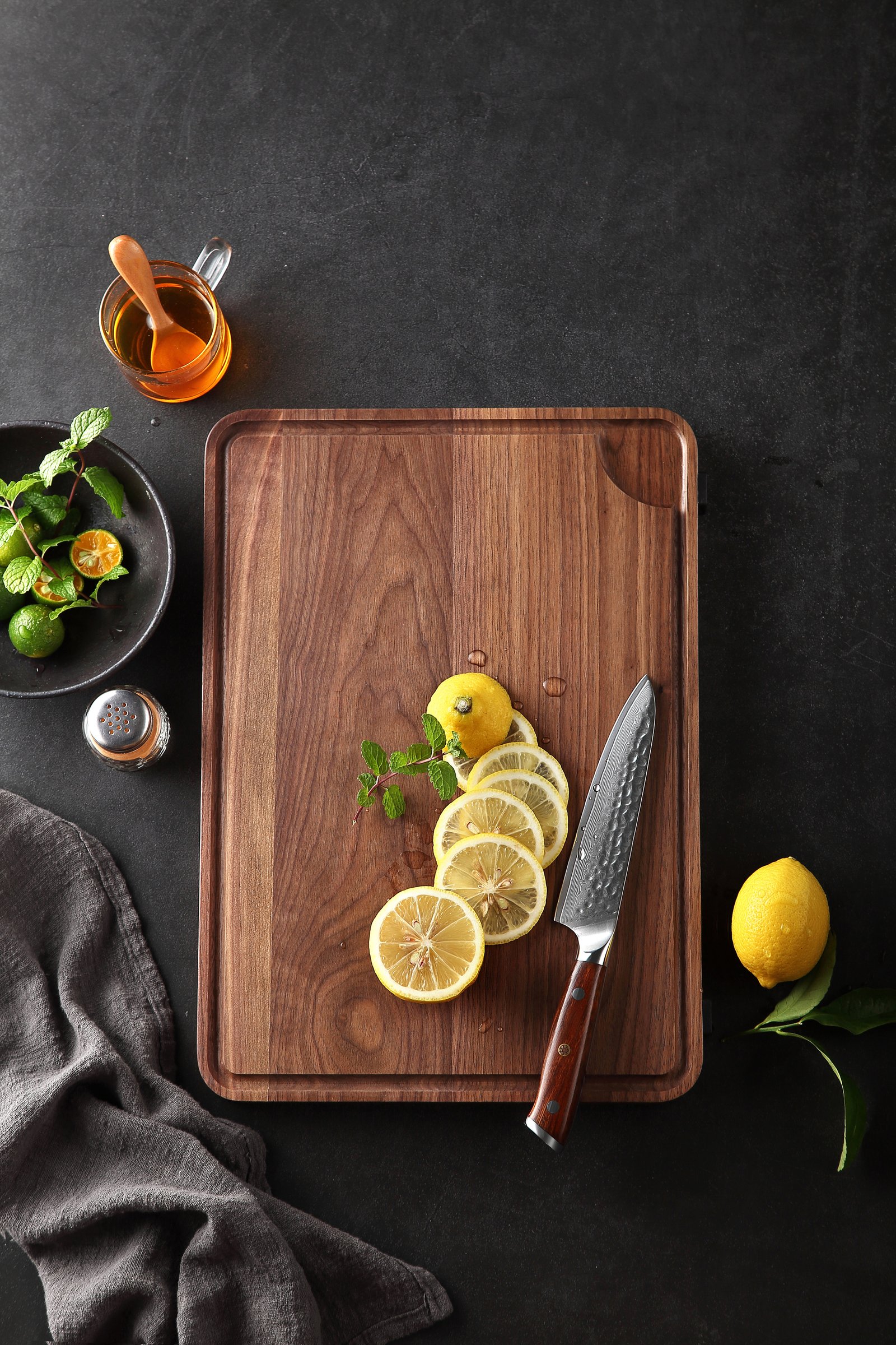 Natural black walnut wood cutting board - Image 6