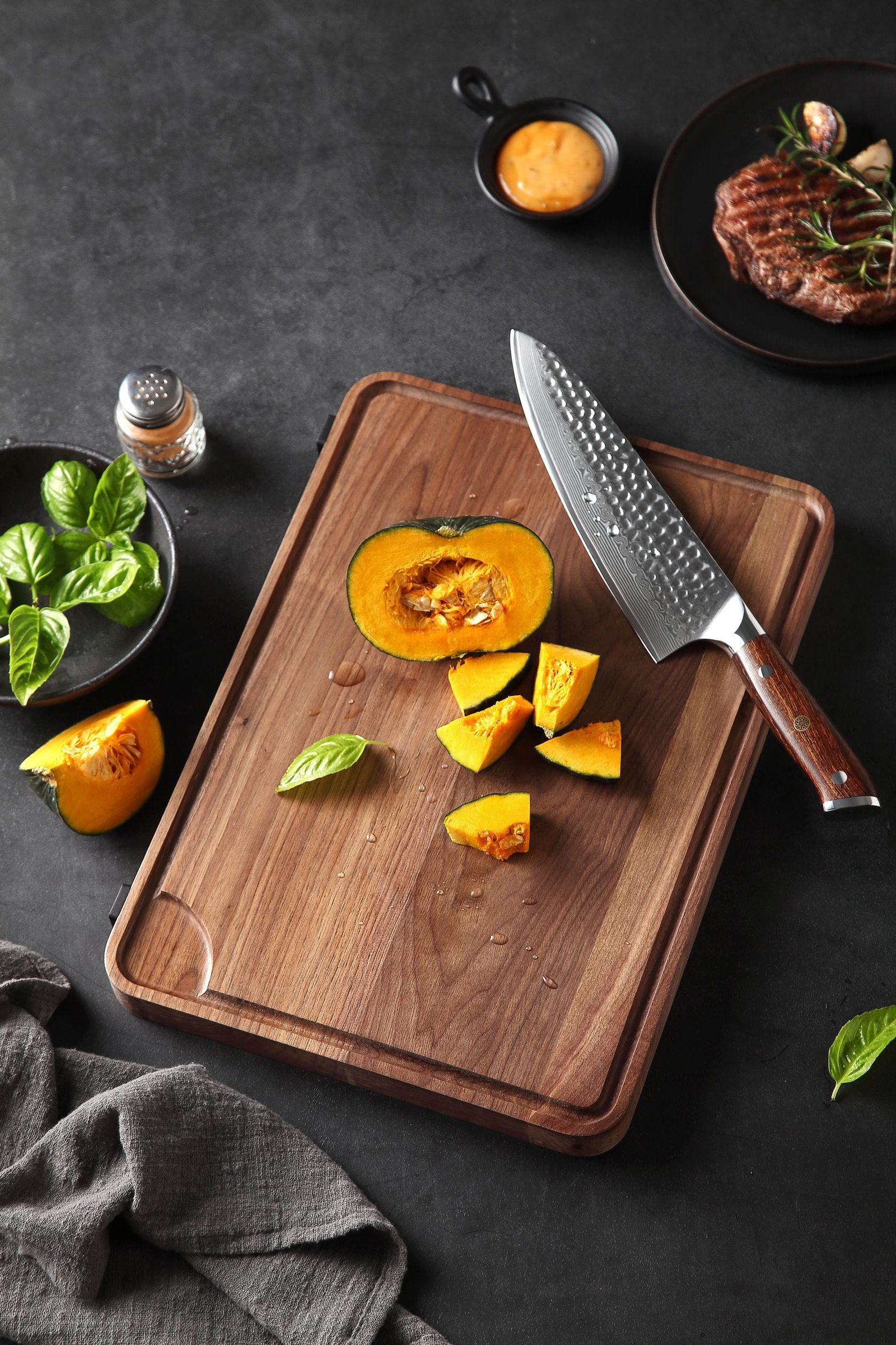 Natural black walnut wood cutting board - Image 4