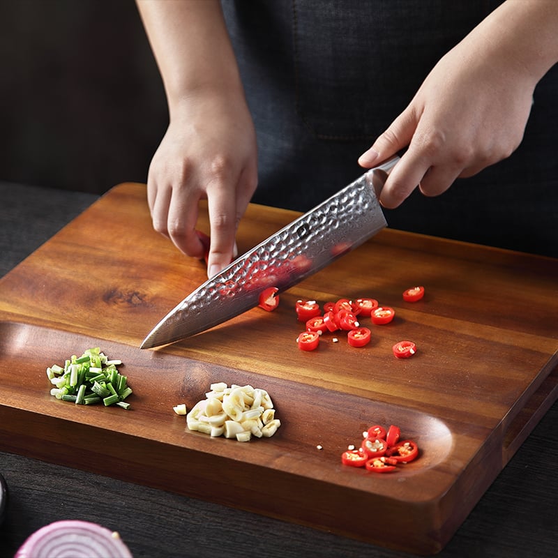 لوح تقطيع 40.8x30.8x3.8 cm من خشب الأكاسيا - صورة 3