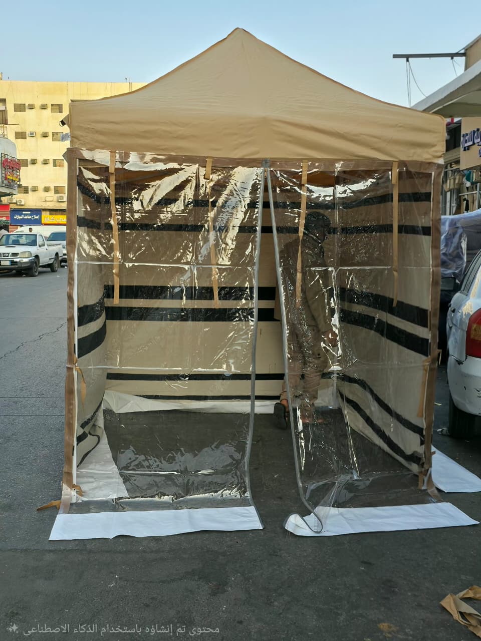 خيمة 2*2  مع رواق: سهلة الفك والتركيب - صورة 3