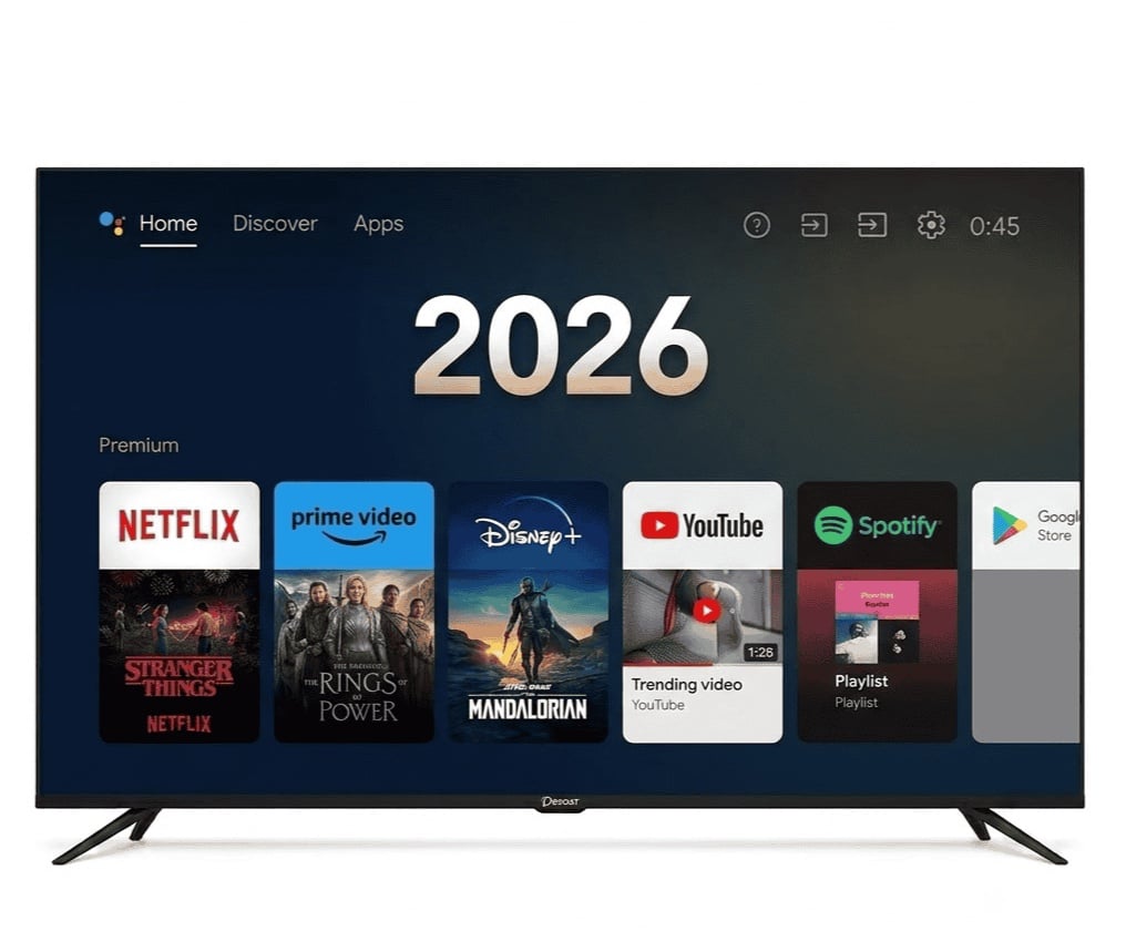 شاشة دانسات 65 بوصة سمارت 4K Ultra HD بنظام أندرويد 15  - صورة 1