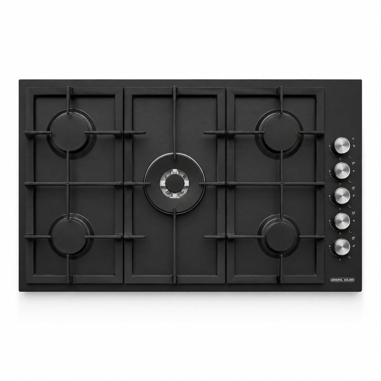 General Golden Built-In Gas Hob 90cm 5 Burners Black – SWBH9605-BL222 - Image 1