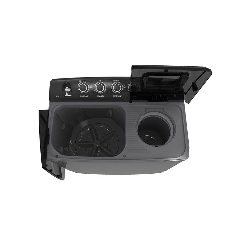 GENERAL SUPREME Twin Tub Semi Automatic Washing Machine 14KG Dark Gray / Black – GSTT14XTB - Image 6