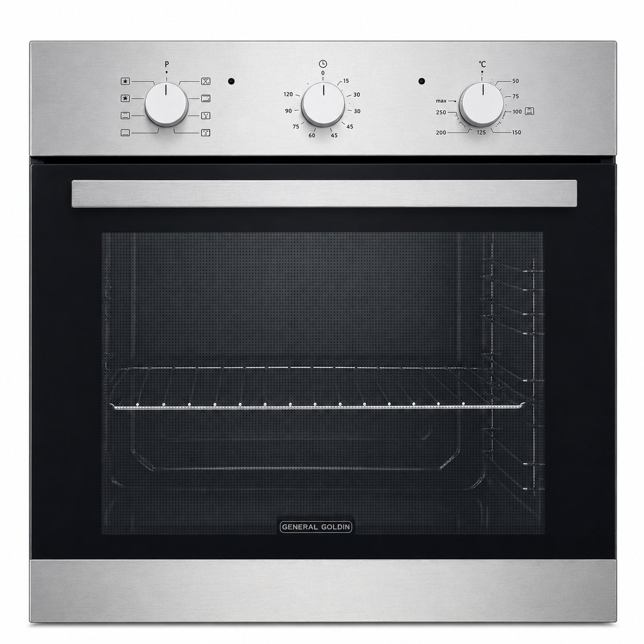 GENERAL GOLDEN Built-In Electric Oven 60cm Stainless Steel 72L 7 Functions – GNG7BOLD - Image 1