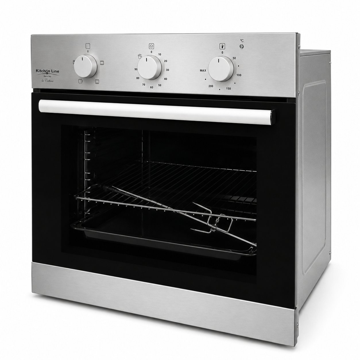 KITCHEN LINE Built-In Electric Oven 60cm Stainless Steel 4 Functions – FE6S043AXN.B00 - Image 2