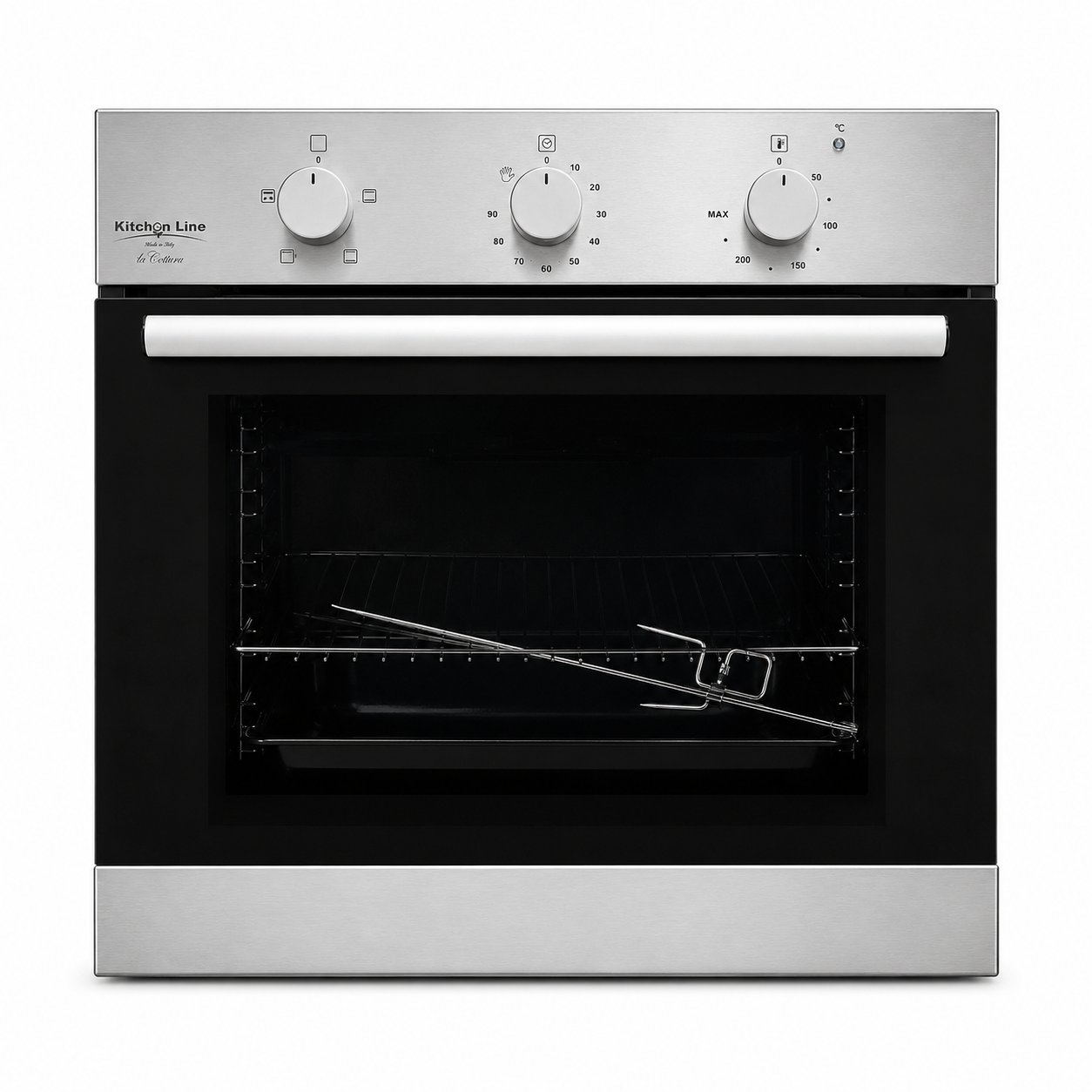 KITCHEN LINE Built-In Electric Oven 60cm Stainless Steel 4 Functions – FE6S043AXN.B00 - Image 1