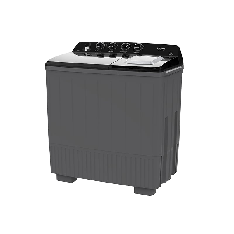 GENERAL SUPREME Twin Tub Semi Automatic Washing Machine 14KG Dark Gray / Black – GSTT14XTB - Image 4
