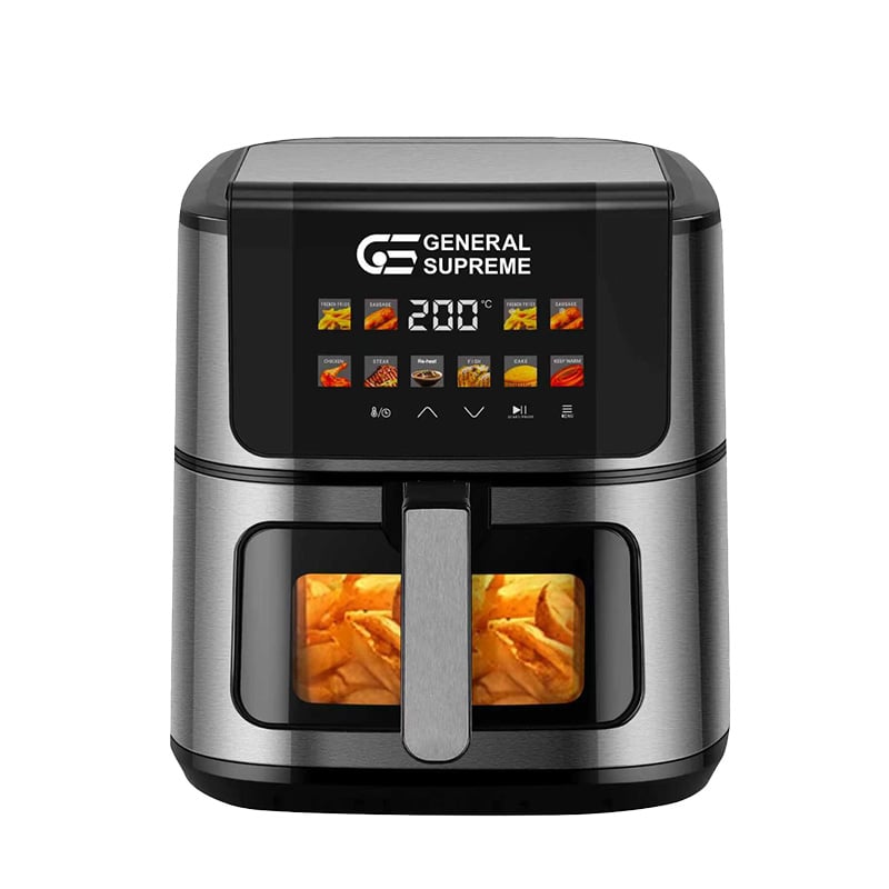 GENERAL SUPREME Digital Air Fryer 8L 1800W Stainless Steel – GSAF8BWD - Image 1